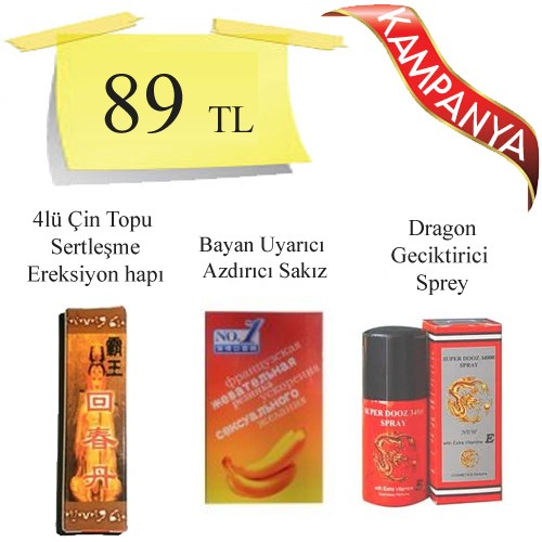 Tibet Atomu 4'lü + Bayan Azdırıcı Sakız + Dragon Geciktirici Sprey